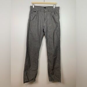 Hugo Boss Jeans Pants Men’s Heathered Gray Linen Cotton Size 36 Straight Leg